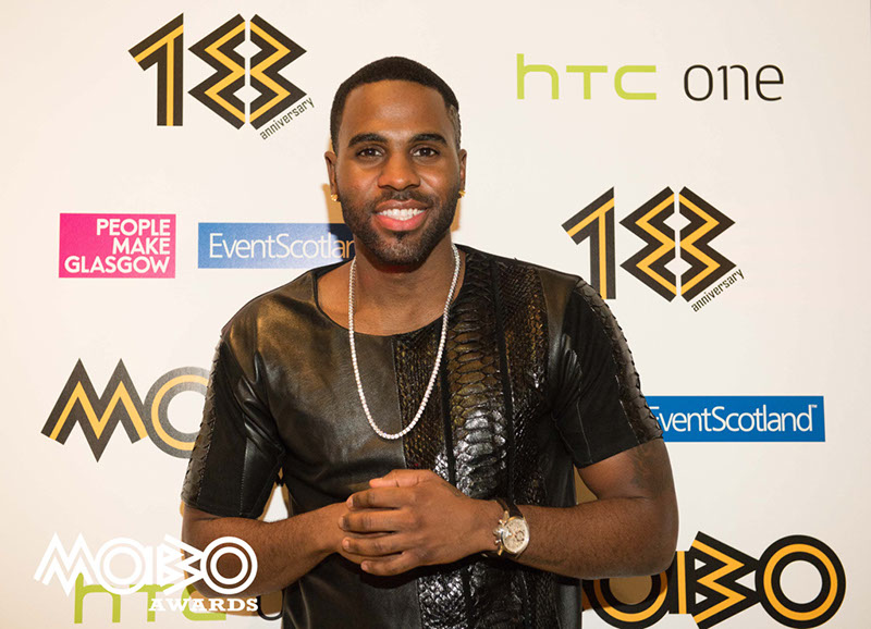 Jason Derulo arrives for the hotly anticipated announcement of the 2013 MOBO Awards nominations at the Grand Connaught Rooms in Covent Garden, London